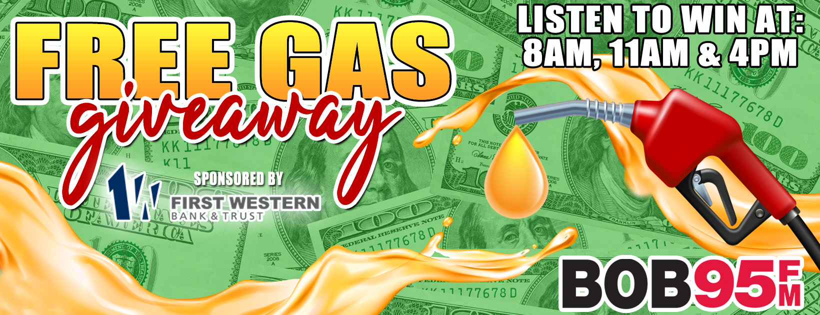 FREE GAS GIVEAWAY Bob 95 FM